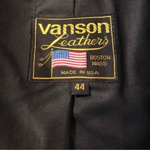 Vanson USA-made #1 A02 MC Jkt, Sz44R, Leather, As New Condition.